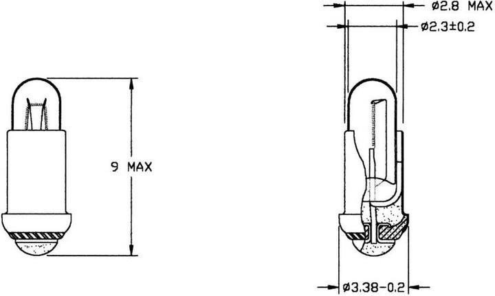 Actual product image Barthelme Special incandescent lamp Clear MS2.8 10