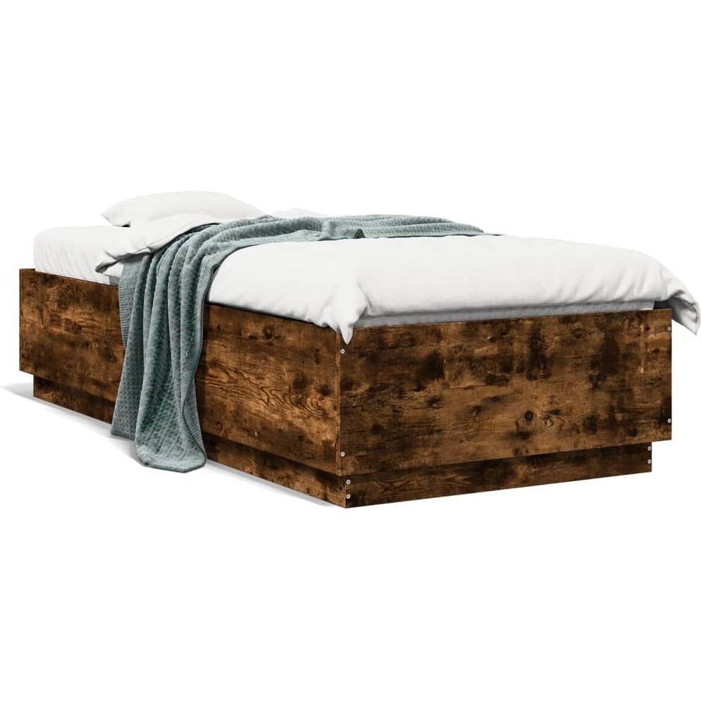 VidaXL, Bett, Bettgestell mit LED (90 x 200 cm)