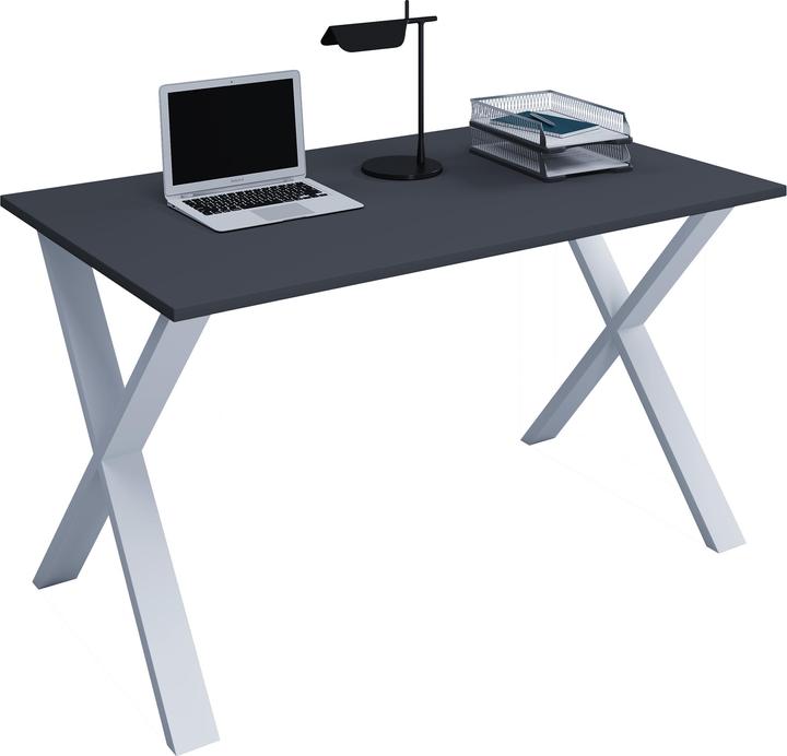 Actual product image VCM Desk Computer Table Lona X Silver (80 x 50 x 76 cm)