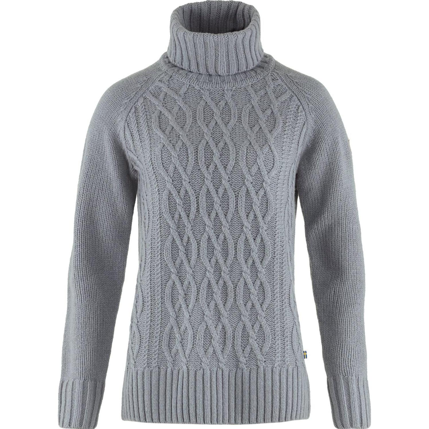 Fjällräven, Damen, Pullover, Women's Övik Cable Knit Roller Neck, Grau, (XXS)