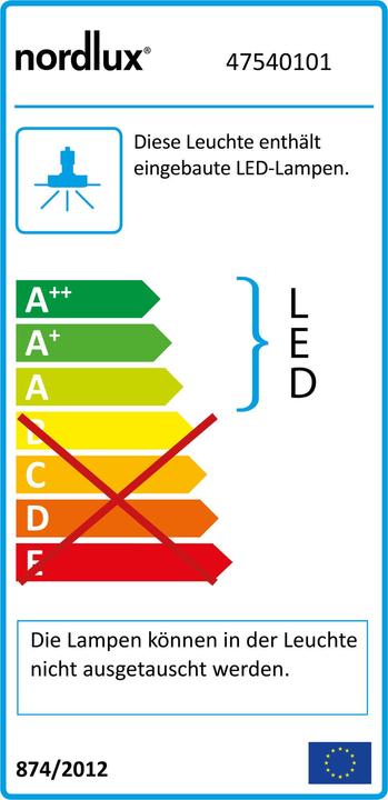 Label énergétique Nordlux Luminaire LED à montage en surface. (500 lm, GU10)