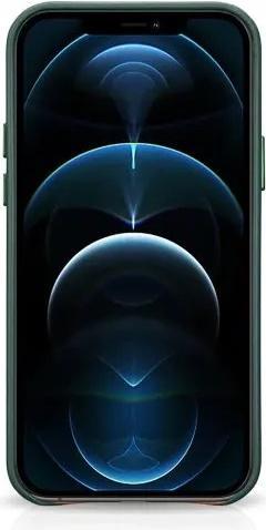 Immagine prodotto iCarer iPhone 12/12 Pro - Echtleder Back Cover Etui, grün (RIX1206) (Apple iPhone 12, Apple iPhone 12 Pro)