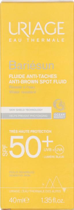 Productafbeelding Uriage Bariésun Anti-Bruinvlek Fluïde SPF 50+ (Zonnecrème gezicht, SPF 50, 40 ml, 0.04 g)