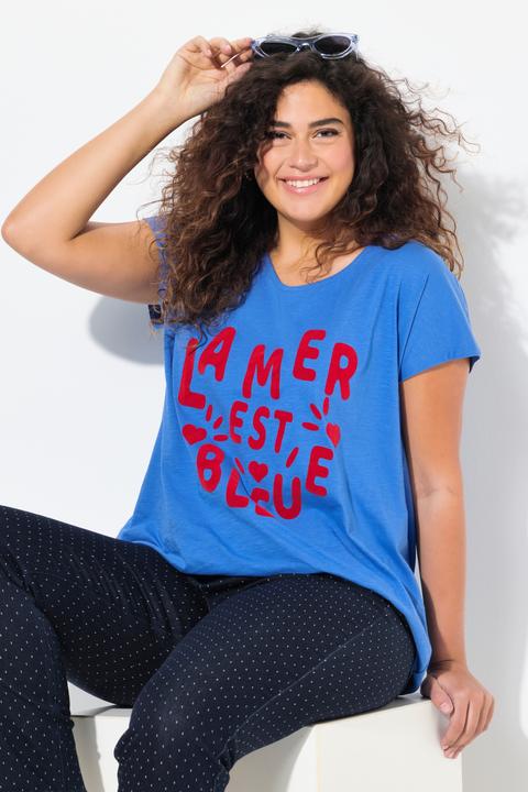 Produktbild Ulla Popken T-Shirt, La Mer, V-Ausschnitt, Halbarm (56)