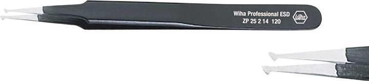 Actual product image Wiha SMD tweezers flat wide 120 m