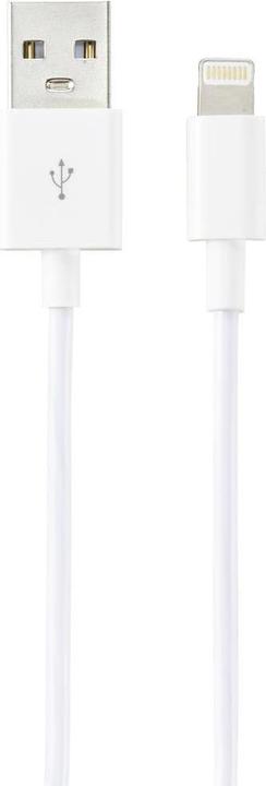 Produktbild Renkforce USB-Kabel USB 2.0 USB-A Stecker, Apple Lightning Stecker 1.00 m Weiss ( (1 m, USB 2.0, 4.50 W)