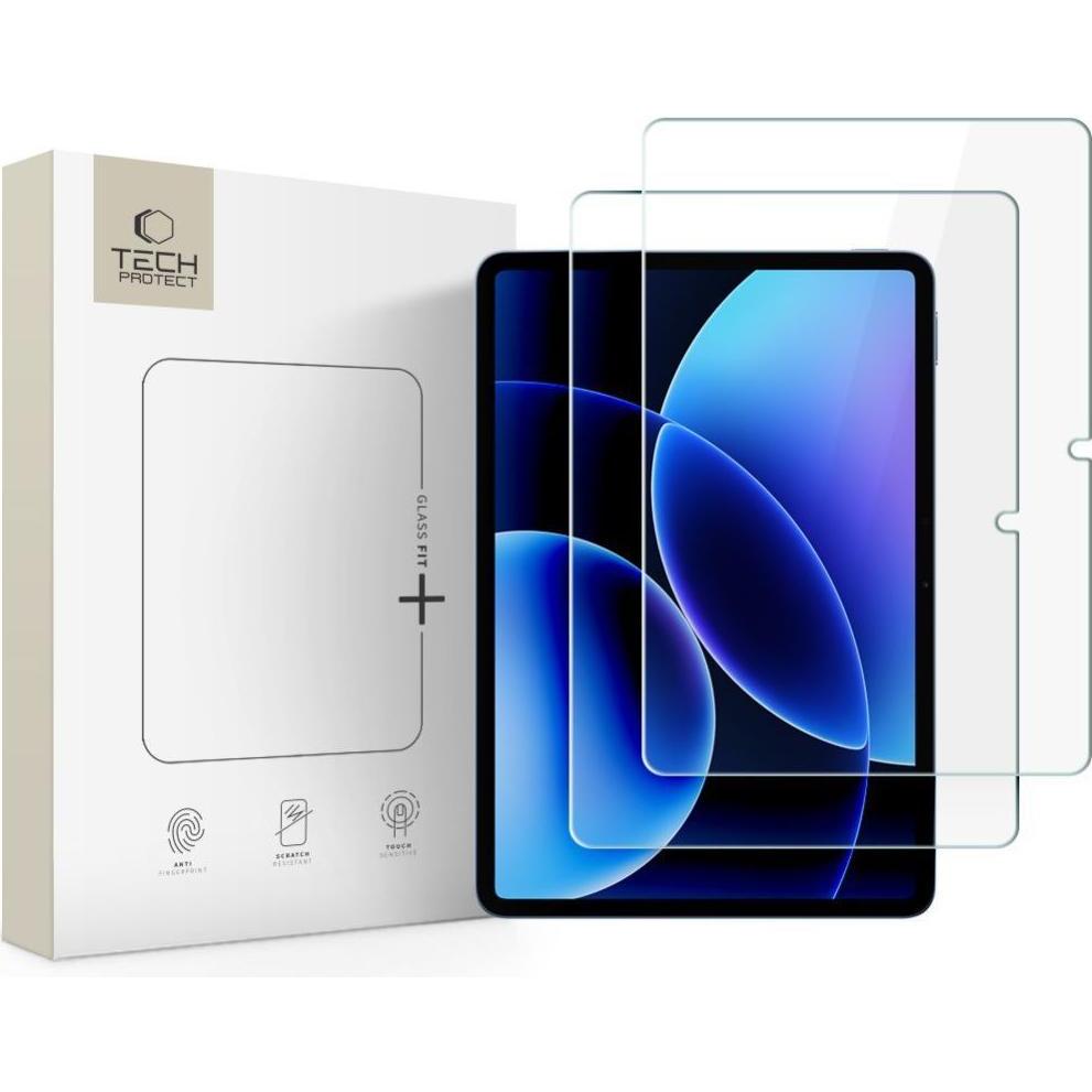 4Kom TECH-PROTECT GLAS FIT+ 2-PACK FÜR XIAOMI PAD 7 / 7 PRO / 8 / 8 PRO 11.2 KLAR (2 pz., Xiaomi Pad 7, Xiaomi Pad 7 Pro), Pellicola tablet