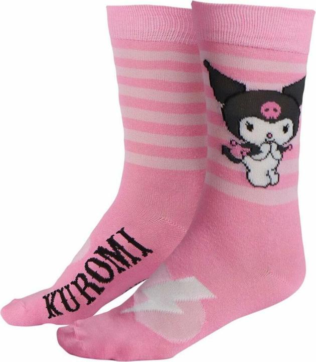 Produktbild Cerdá Sanrio Socken Kuromi Pink Stripes 36-43 (Einzelpack, 36 - 43)