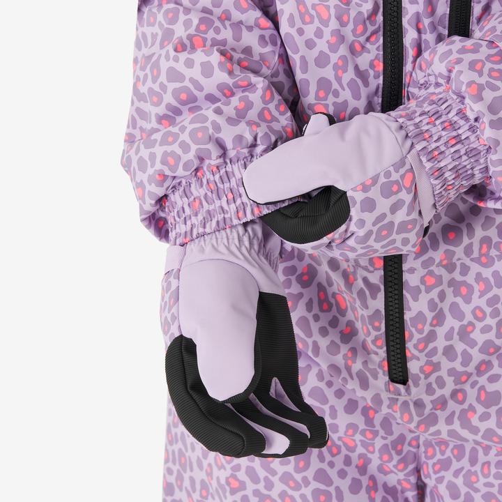 Actual product image Wedze Skianzug Kind 5 – 13 Jahre warm - Ski 100 violett/Leopardenmuster