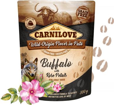 Image du produit Carnilove Dog Adult Pouch Paté buffle & pétales de rose (Adulte, 1 pcs, 300 g)