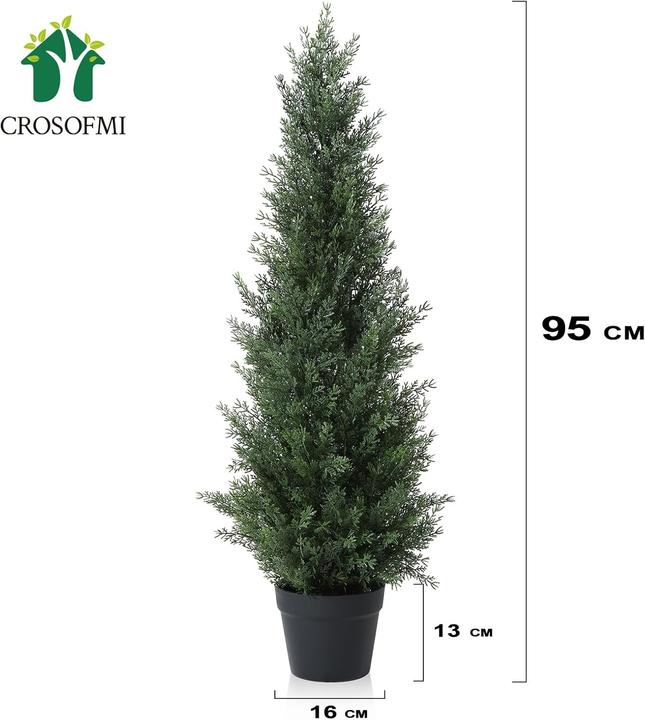 Actual product image Crosofmi Künstliche Zedernbäume im Topf, 2er-Set (95 cm)