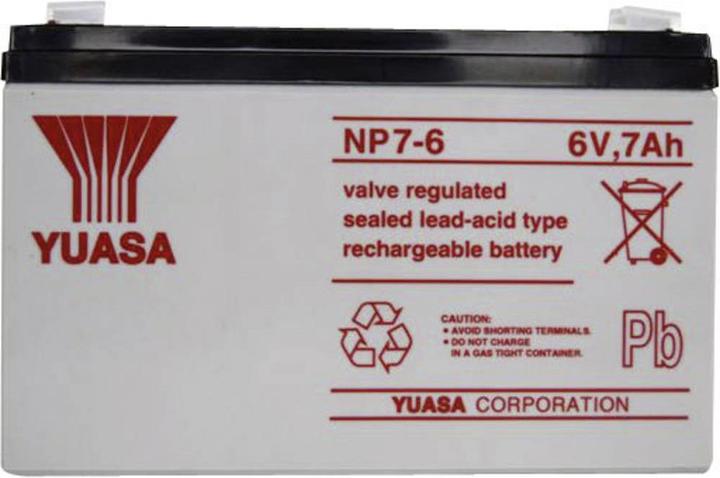 Image du produit Yuasa Batterie au plomb 6 V 7 Ah NP7-6 YUANP7 (6 V, 7000 mAh)