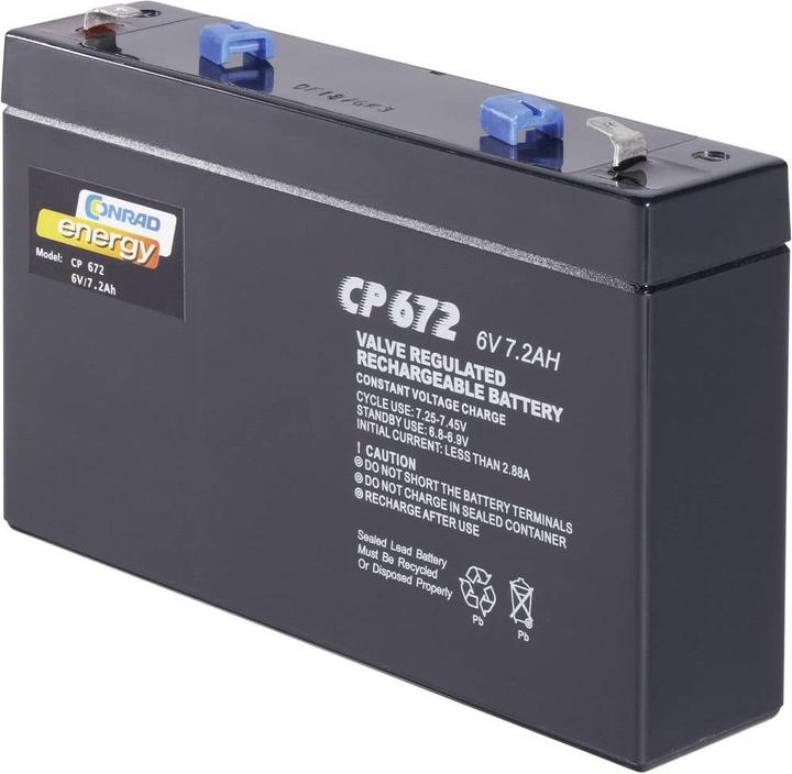 Conrad energy Bleiakku 6 V 7 Ah energy CE6V/ (6 V, 7000 mAh)