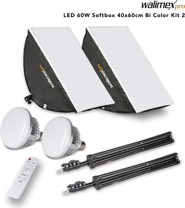 Immagine prodotto Walimex pro 60W Softbox Bi Color Kit 2 (Soft box)