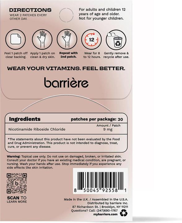 Produktbild Barrière YOUth REPAIR NAD+ PATCH Elements