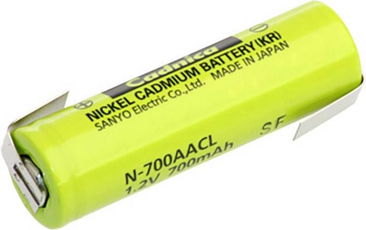 Actual product image Panasonic Special rechargeable battery Mignon (AA) Z-soldering (1 pcs., AA, 700 mAh)
