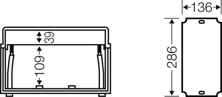 Actual product image Hensel HEN Mi EP 01 Cover for Mi Empty Enclosure Size 1 286x136mm (Terminal strips)