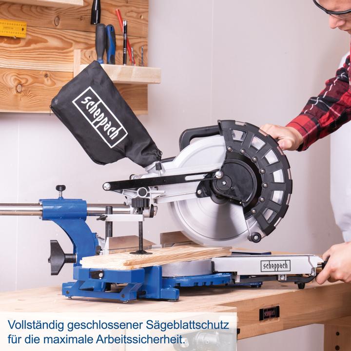 Produktbild Scheppach Kappzugsäge HM216 mit 2. Sägeblatt