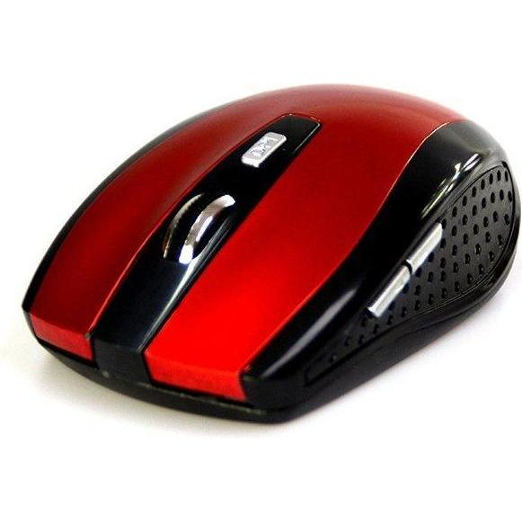 Media-Tech Raton Pro R Maus Beidhändig RF Wireless Optisch 1600 DPI (Kabellos), Maus, Schwarz, Rot