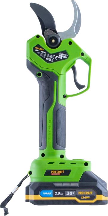 Immagine prodotto Procraft ES32Li Cesoie per rami a batteria 20 V Brushless + 1x batteria 2,0 Ah + caricabatteria +