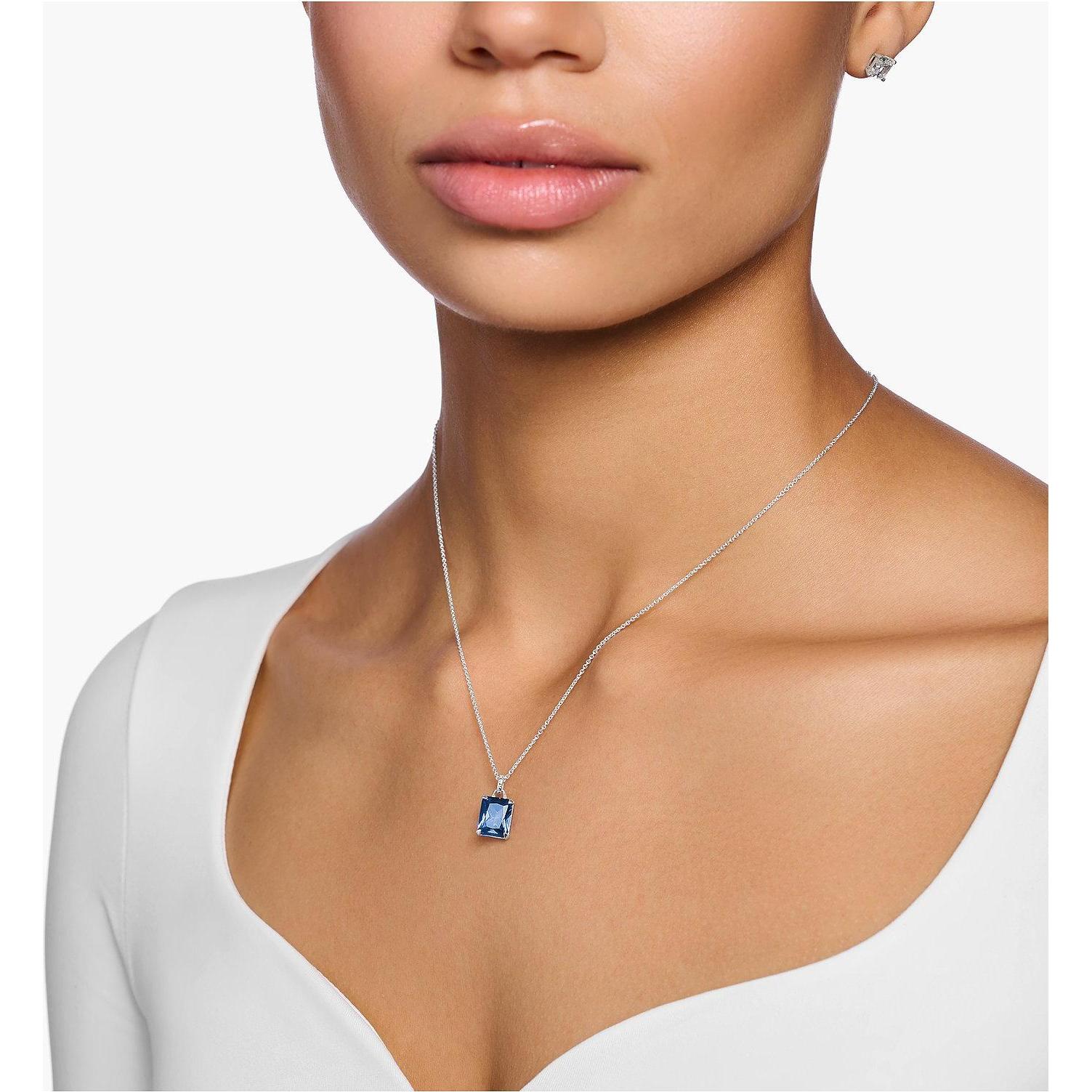 Thumbnail - Thomas Sabo, Halsschmuck, Kette blauer Stein, (925er Silber, 40 - 45 cm)