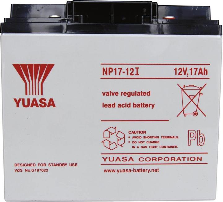 Yuasa Lead battery 12 V 17 Ah NP17-12 NP (12 V, 17000 mAh)