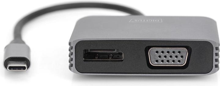 Produktbild Digitus USB Type-C™ 4K 2in1 DisplayPort + VGA Grafik-Adapter (USB Typ-C, 20 cm)