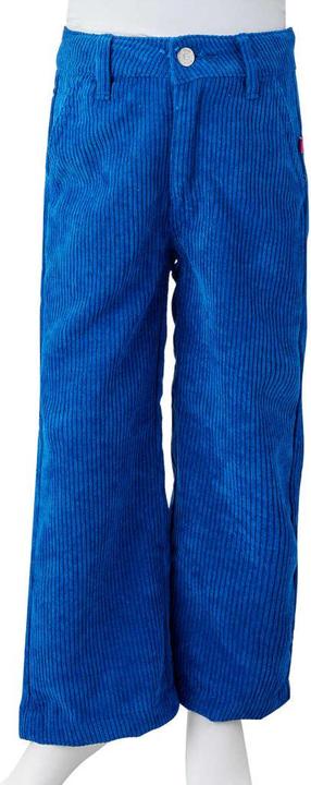 Actual product image vidaXL Children's trousers corduroy cobalt blue 104,Material: 90 % polyester. 7 (104)