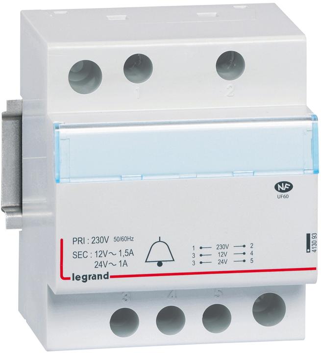 Actual product image Legrand LEG 413093 Bell transformer 24/12V 1/1,5A