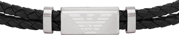 Image du produit Emporio Armani Armband EAGLE LOGO (21.50 cm, Acier inoxydable, Cuir)