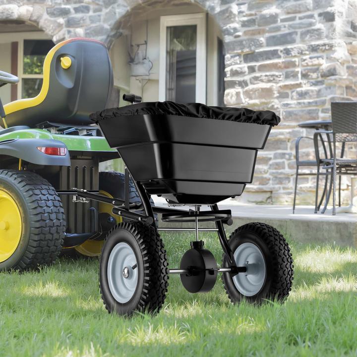 Immagine prodotto Wiltec Spandiconcime GT1507 con capacità di 29 litri e gancio per fertilizzanti, sementi, sale stradale e