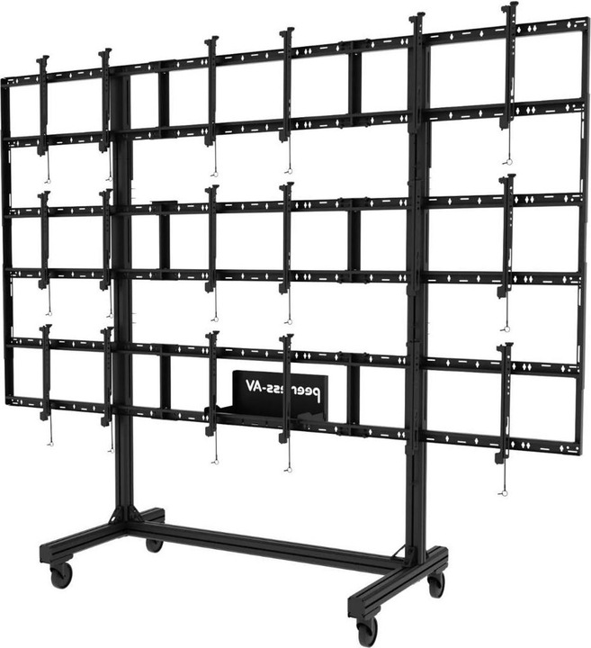 Actual product image Peerless AV Portable Video Wall DS-C555-4X2 - Trolley for 4x2 video wall - aluminum - schwa