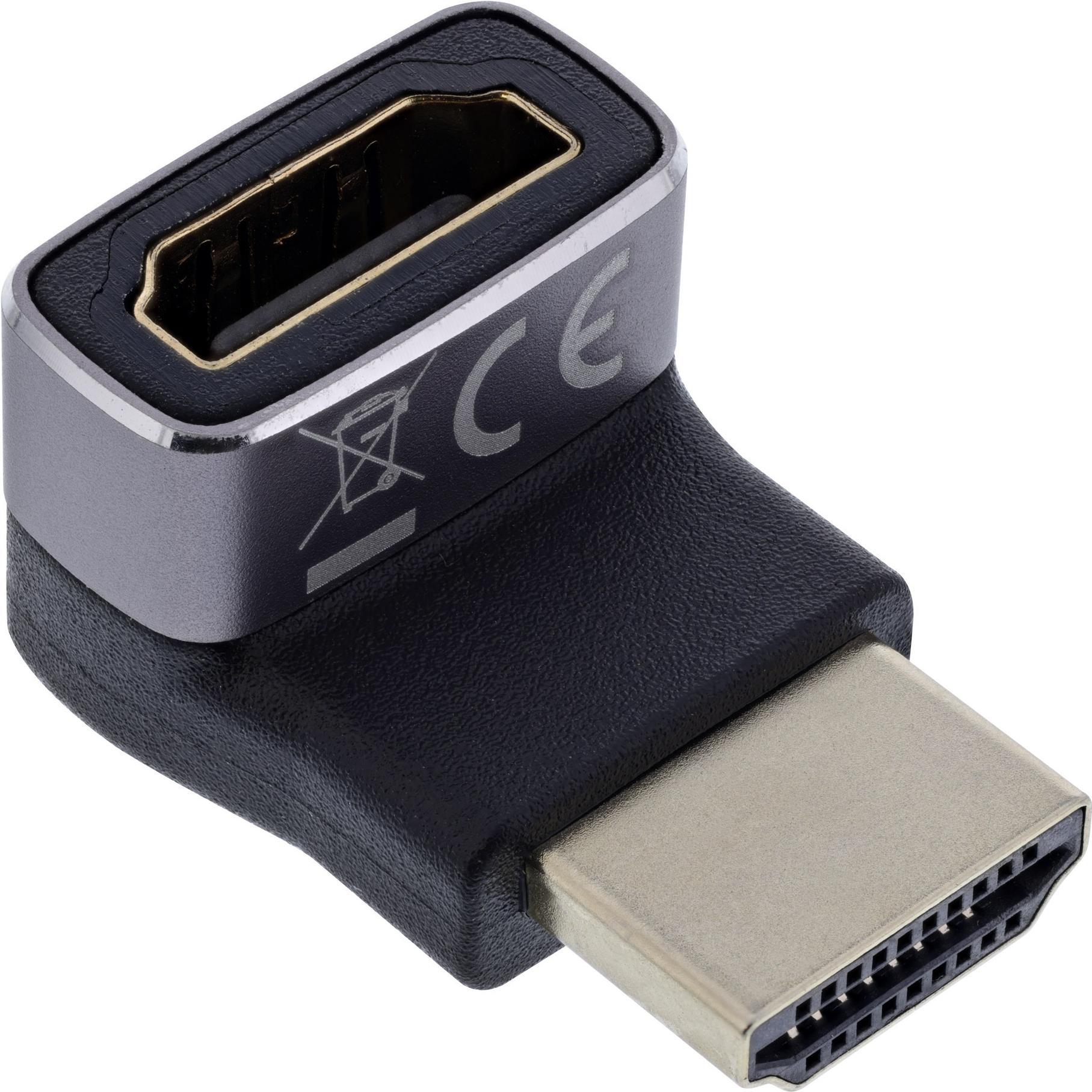 InLine HDMI Adapter (HDMI), Data + Video Adapter, Grau, Schwarz