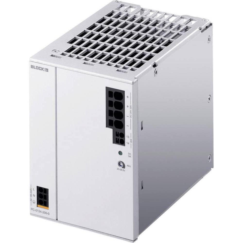 Block, Quadro elettrico portatile, Alimentatore per guida top-hat (guida DIN)