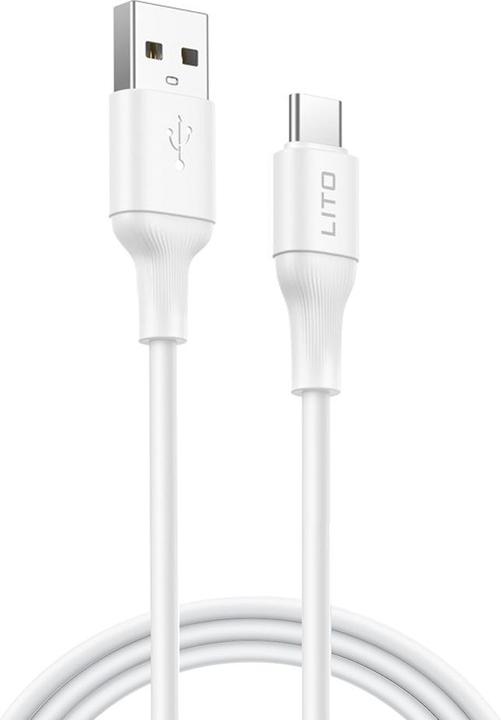 Produktbild Lito - Data Cable (LD06T) - USB to Type-C, PVC, 1m - White (1 m, USB 3.0)