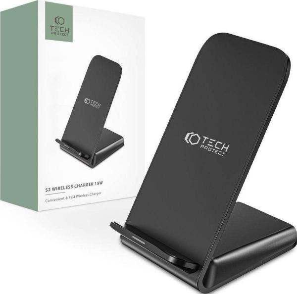Produktbild Tech-Protect Ładowarka Ładowarka bezprzewodowa Qi15W-S2 Wireless Charger 15W Black (15 W)