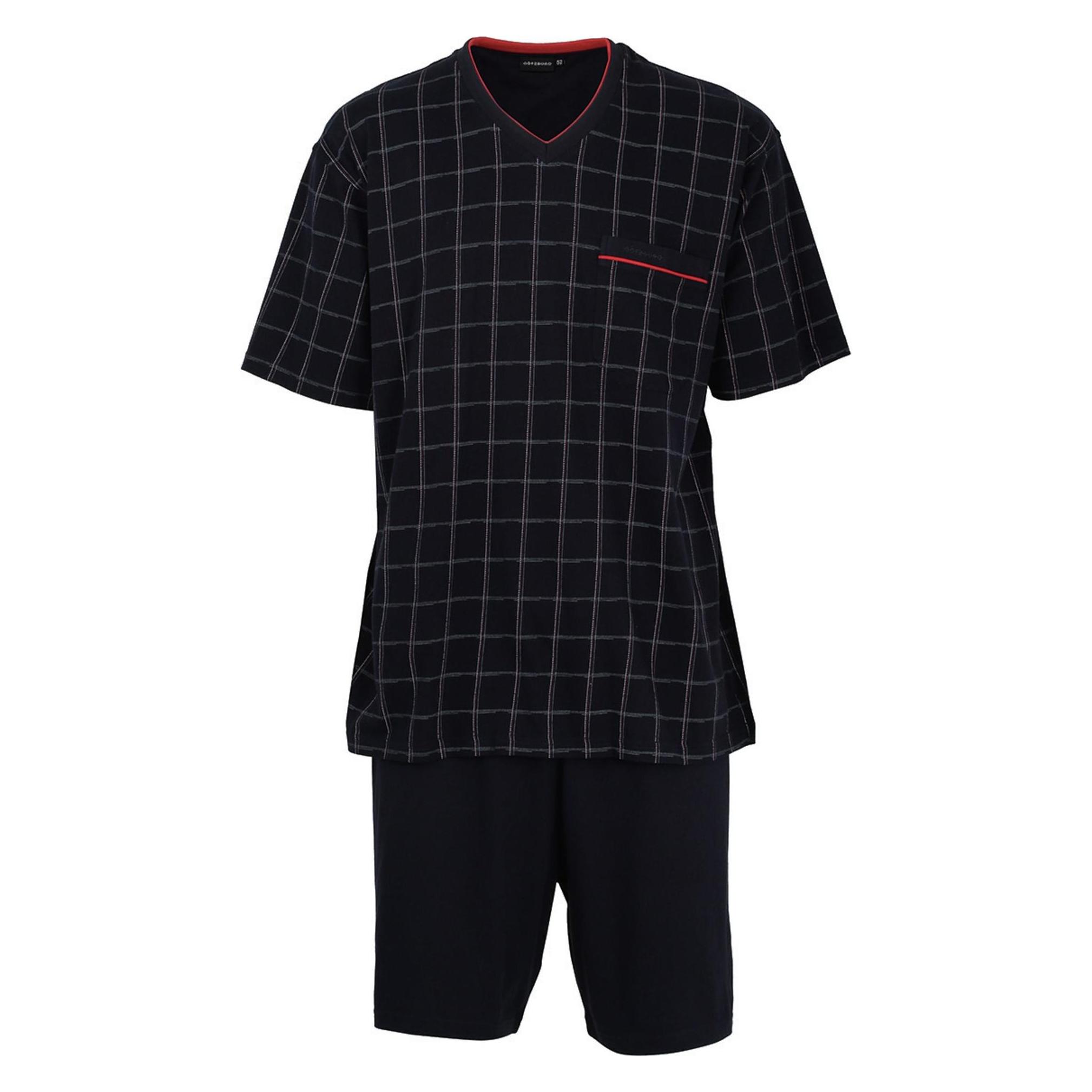 Götzburg, Herren, Pyjamas, Pyjama Casual Bequem Sitzend, Blau, (5XL)