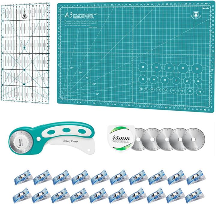 Immagine prodotto Headley Tools Rollschneider-Set mit Schneidematte & Zubehör