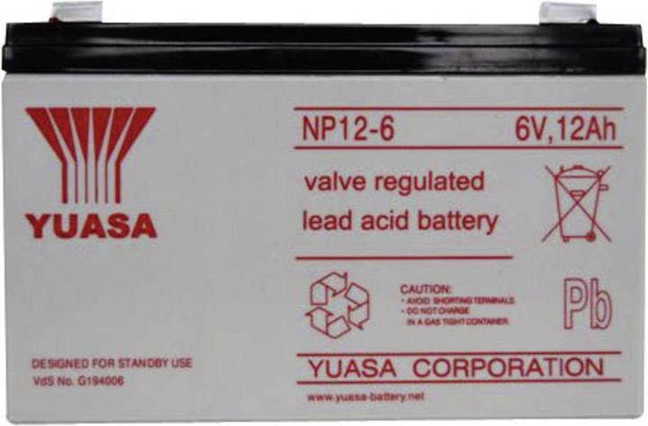 Yuasa Lead battery NP12-6 (6 V, 12000 mAh)