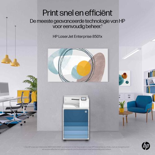 Actual product image HP LaserJet Enterprise 8501x Printer Eur (Laser, Black and white)