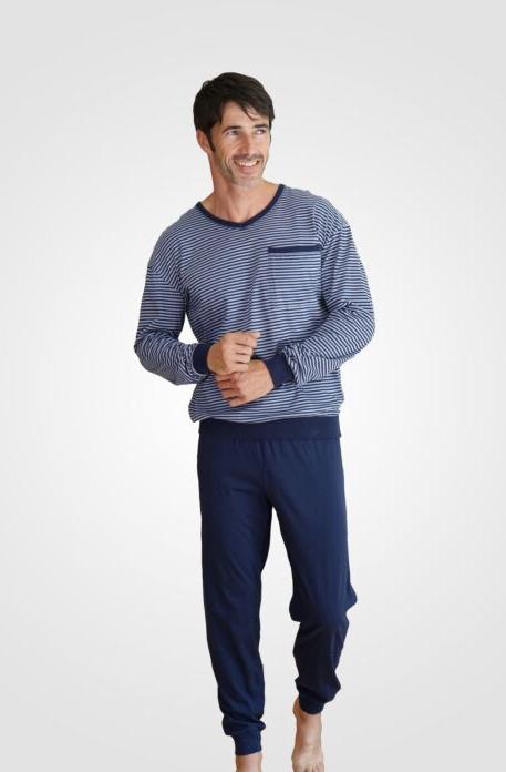Produktbild Artime Pyjama im Streifen-Look, Bündchen (S)