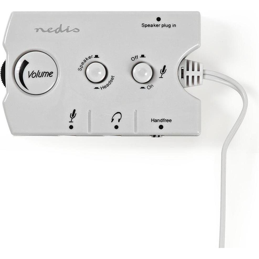 Nedis Analoger Audioschalter 2 x 3.5 mm Stecker 3 x 3.5 mm Buchse 2.5 mm Buchse Elfenbein schwarz, Soundkarte, Schwarz