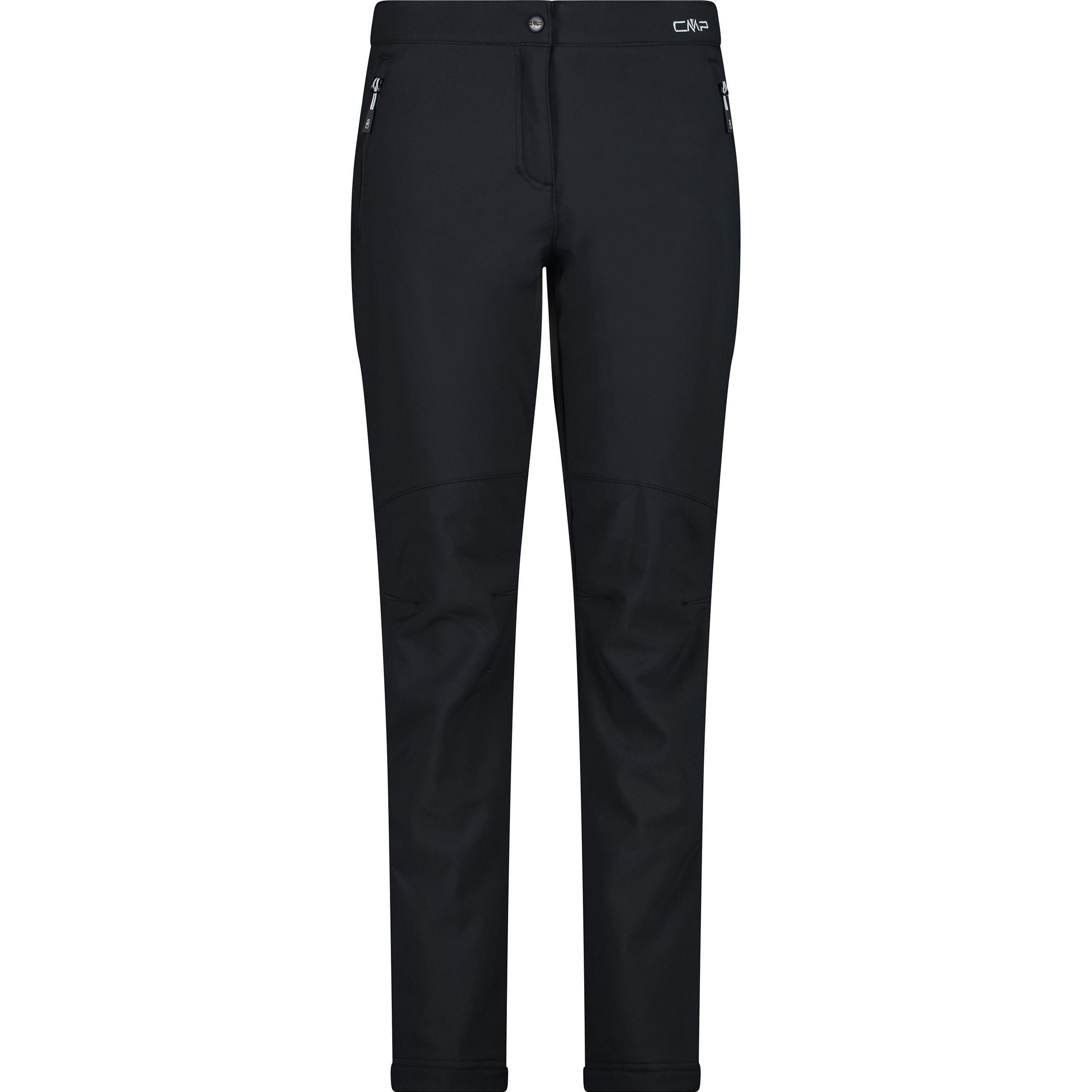 CMP Campagnolo, Damen, Outdoorhose, Long Softshell Hose (42, L), Schwarz, 42, L