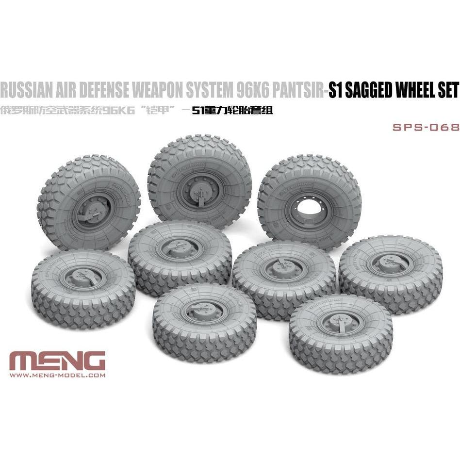 Meng-Model Russian Air Defense Weapon System 96K6 Pantsir-S1 Sagged Wheel Set