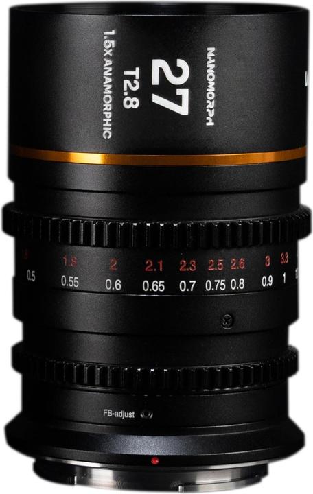Produktbild Venus Optic Festbrennweite Nano 1.5X 27mm T/2.8 (Amber) – L-Mount (L-Mount)