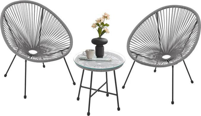 Actual product image Juskys Ostana balcony furniture set in retro design (45 cm)