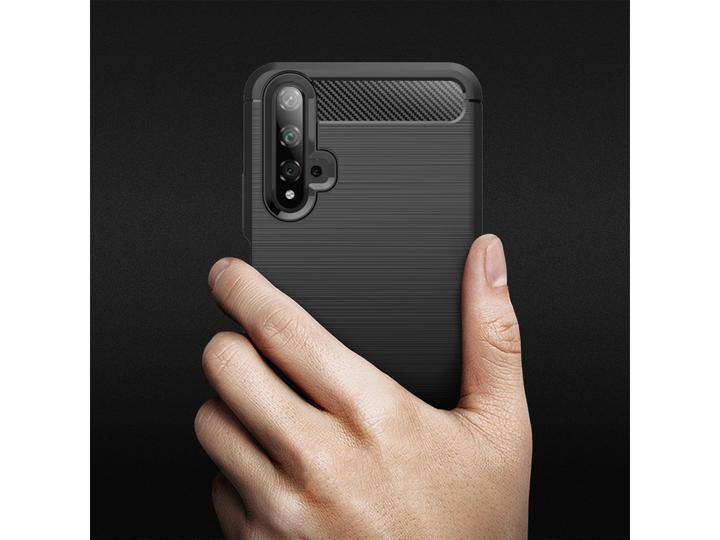 Actual product image Screenguard Huawei Nova 5T Cover Carbon Brushed Soft TPU (Huawei Nova 5T)