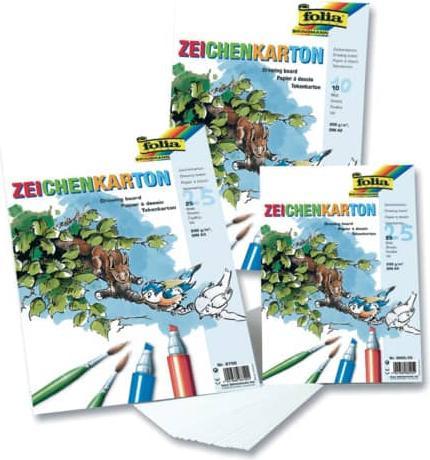 Actual product image Folia Drawing cardboard A4 25 sheets 200g white (25x)