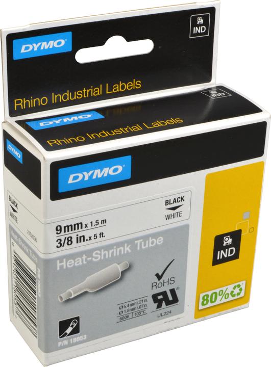 Image du produit Dymo Gaine thermorétractable Rhino (0.90 cm, Blanc)