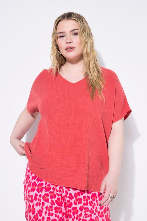 Produktbild Studio Untold Blusenshirt, oversized, Musselin, V-Ausschnitt (50, 52)